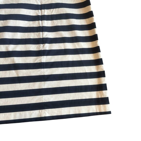 Draper James White Navy Stripe Shift Dress Nautical Vacation Travel Size 6 Women - Picture 7 of 10